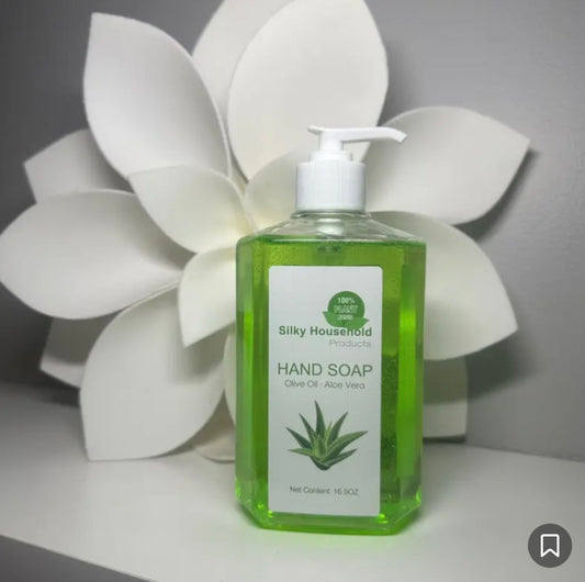 Silky Household Products- Liquid Hand Soap  (Olive Oil- Aloe Vera) Biodegrdable